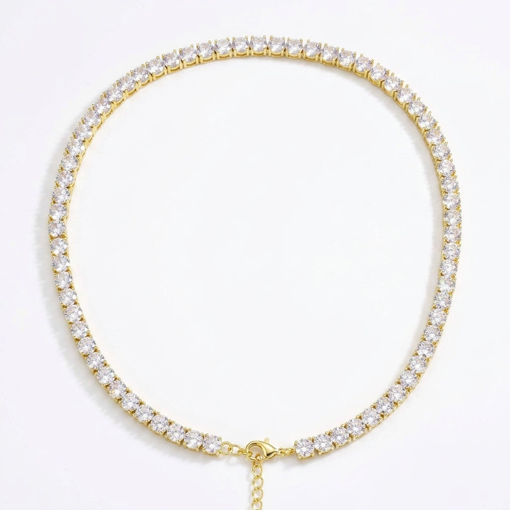 Didi Tennis Necklace White Zirconia - Professional Studio Photo