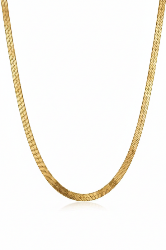Herringbone Necklace Gold