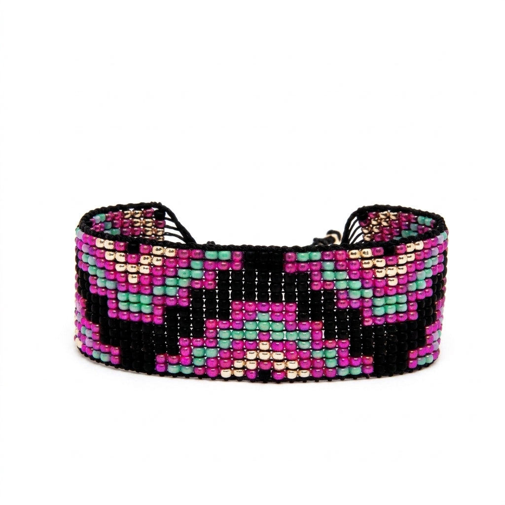 Band Japanese Miyuki Beaded Bracelets 18K Gold - Professional Studio Photo