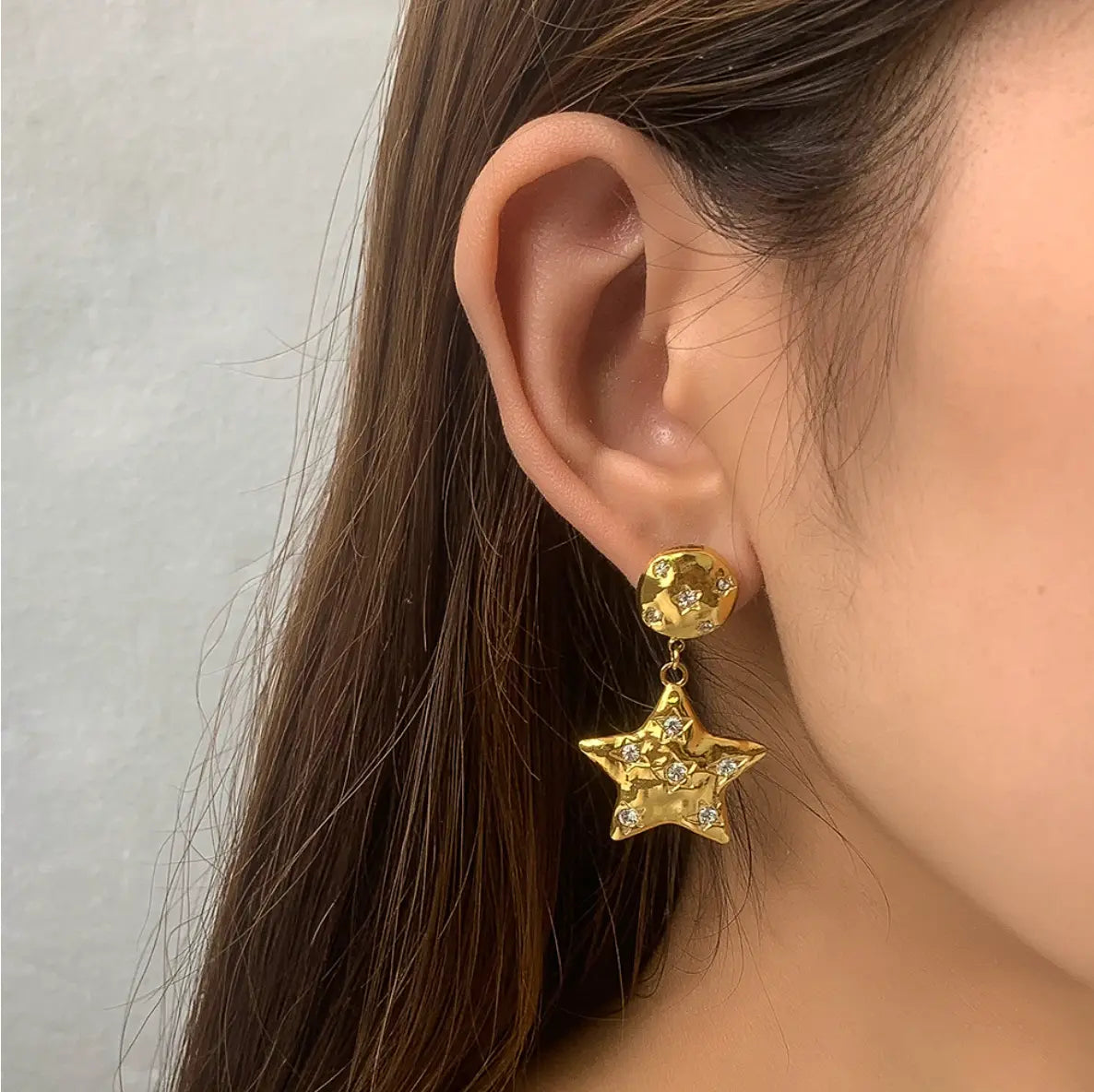 Buy Star Earrings, Large Star Earrings, Dangling Earrings, Long Earrings,  Statement Earrings, Celestial Jewelry Online in India - Etsy