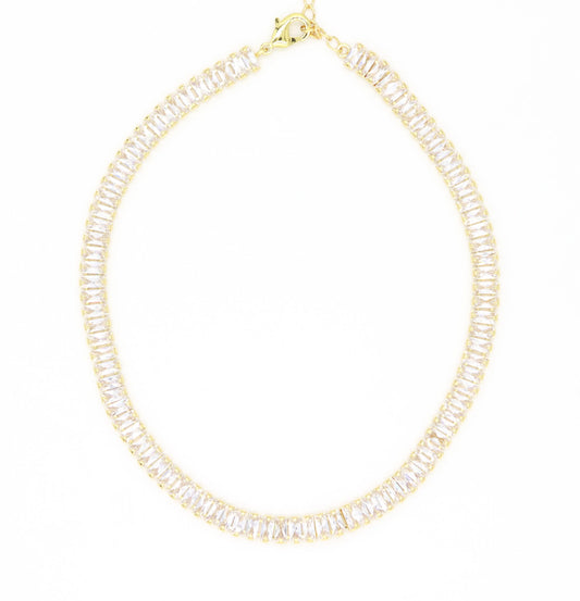 Tennis Choker Baguette Cut - Lady D Jewels
