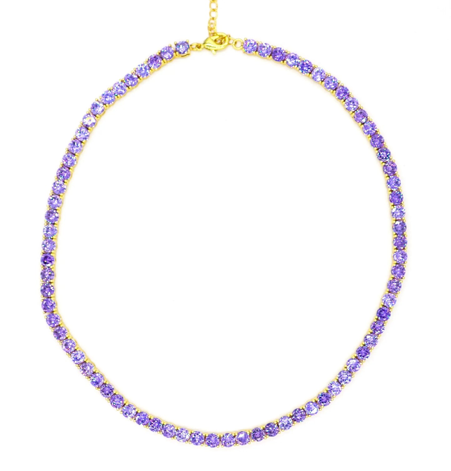 Tennis Necklace Round Cut - Lady D Jewels