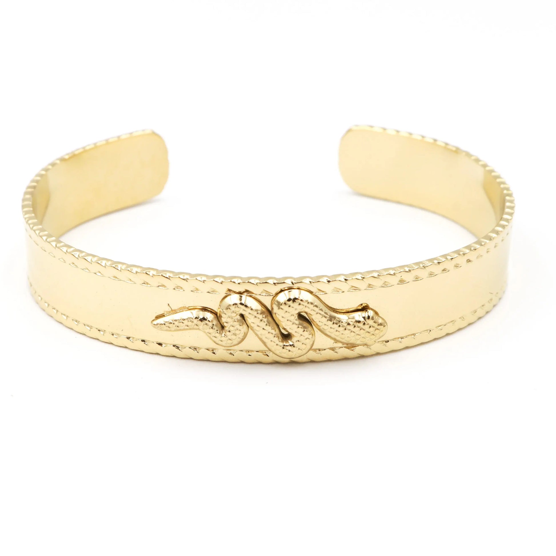 Stainless Steel Snake Cuff Bracelet - Lady D Jewels