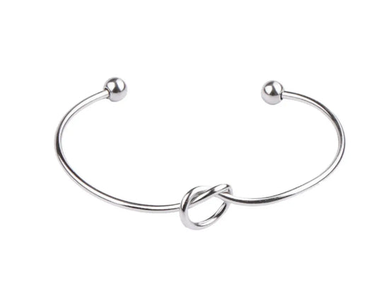 Lucky knot Stainless Steel Cuff Bracelet - Lady D World