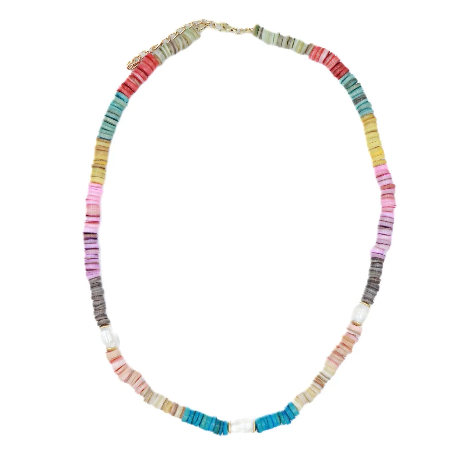 Multi Color Marble Necklace - Lady D World